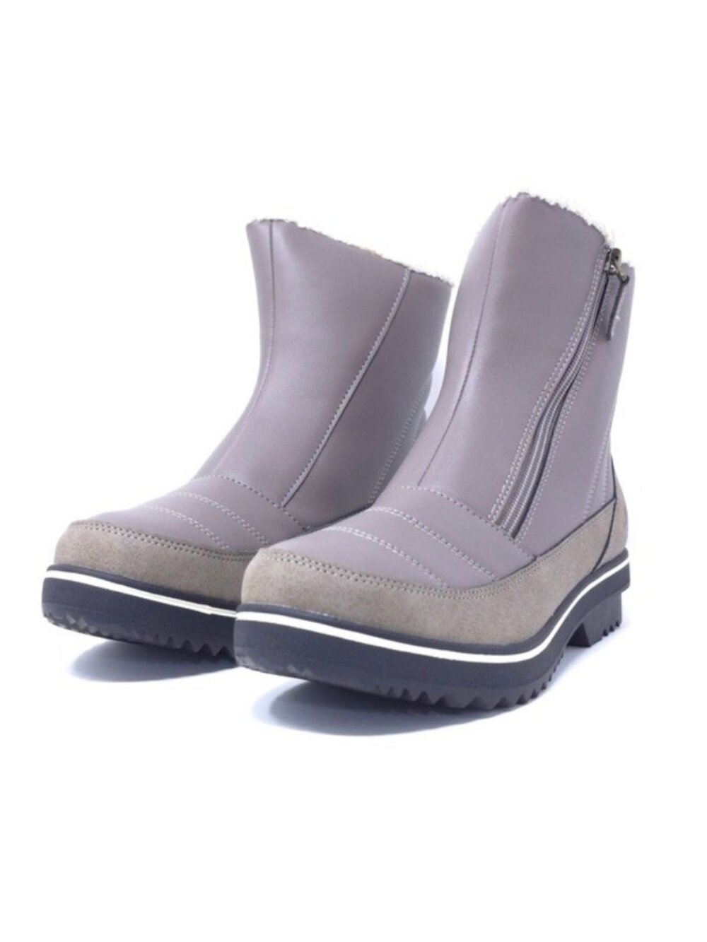 JBU by Jambu Women’s Snowbound Winter Boots Taupe Size 7 M Fleece Lined Zip